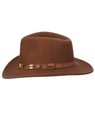 Scala Men's Crush Felt Tracker Hat In Brown