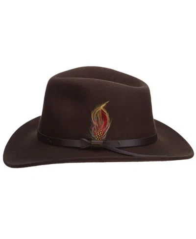 Scala Men's Crushable Felt Outback Hat In Brown