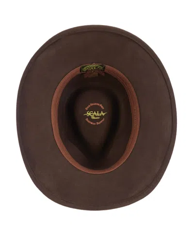 Scala Men's Crushable Felt Outback Hat In Brown