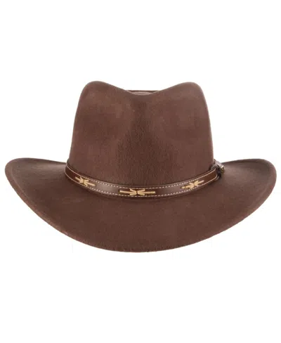 Scala Men's Felt Outback Hat In Brown
