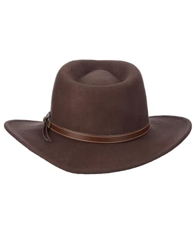 Scala Men's Felt Outback Hat In Brown