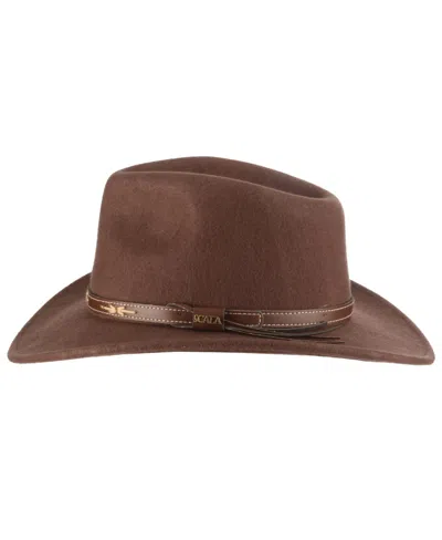 Scala Men's Felt Outback Hat In Brown