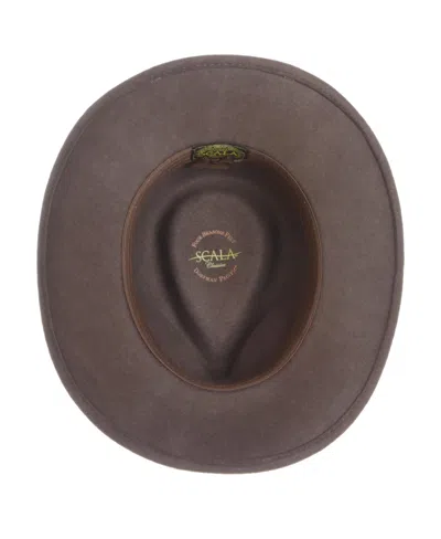 Scala Men's Felt Outback Hat In Brown