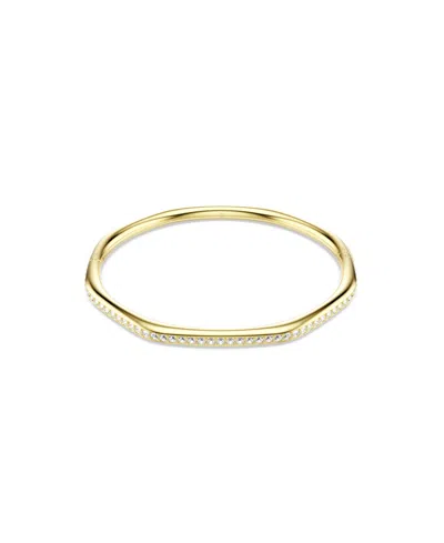 Swarovski Dextera Pave Crystal Geometric Bangle Bracelet In Gold
