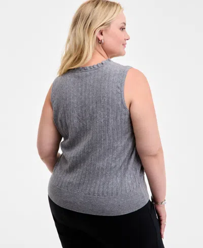 On 34th Trendy Plus Sleeveless Pointelle-knit Cami, Macy's Exclusive In Multi