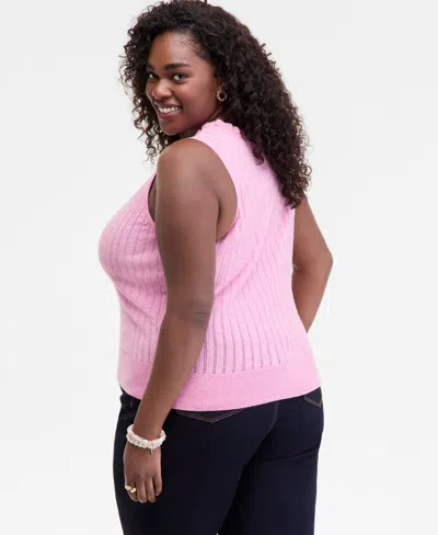 On 34th Trendy Plus Sleeveless Pointelle-knit Cami, Macy's Exclusive In Multi