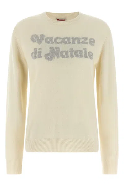 Mc2 Saint Barth New Queen-vacanze Di Natale Sweater Limited Ed. In Neutral