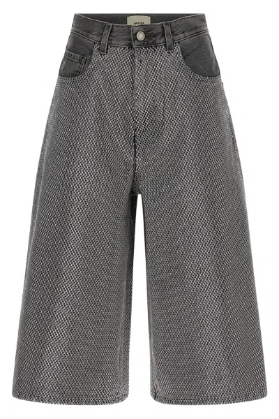 Haikure Bermuda Shorts With Pockets And Belt Loops In Black