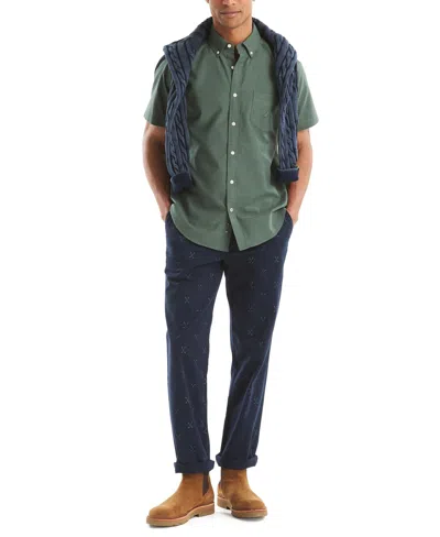 Nautica Men's Short Sleeve Button-down Oxford Shirt In Green
