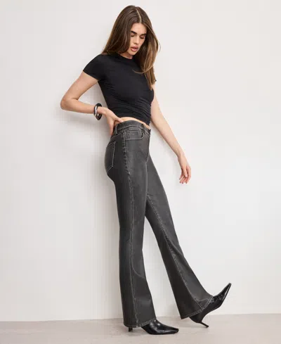 Good American Classic Bootcut Faux Leather Pants In Black