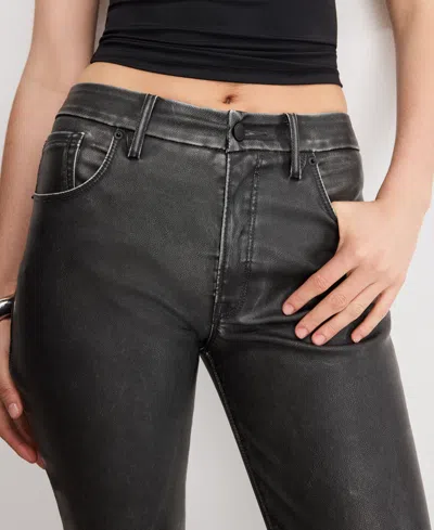 Good American Classic Bootcut Faux Leather Pants In Black