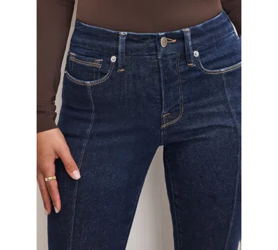 Good American Good Legs Crop Mini Boot Jeans In Indigo1153 In Blue