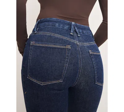 Good American Good Legs Crop Mini Boot Jeans In Indigo1153 In Blue