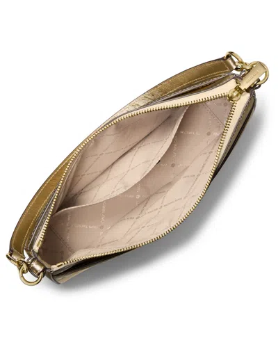 Michael Kors Jet Set Medium Top Zip Crossbody In Gold