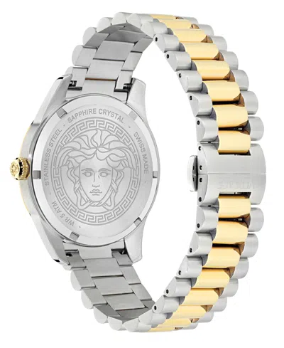 Versace Greca Gmt Fluted 41mm In Multi