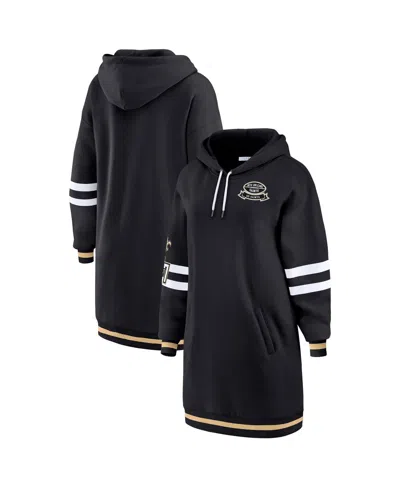 Wear By Erin Andrews Women's Black Pittsburgh Steelers Hoodie Dress In Black