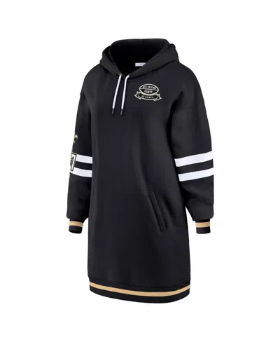 Wear By Erin Andrews Women's Black Pittsburgh Steelers Hoodie Dress In Black
