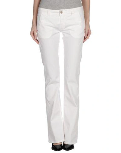 Shop Dondup Denim Trousers In White