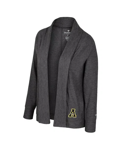 Colosseum Women's Charcoal Wisconsin Badgersâ Dash Cardigan In Gray