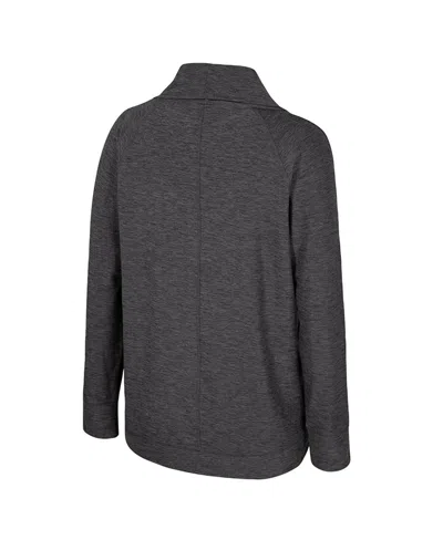 Colosseum Women's Charcoal Wisconsin Badgersâ Dash Cardigan In Gray