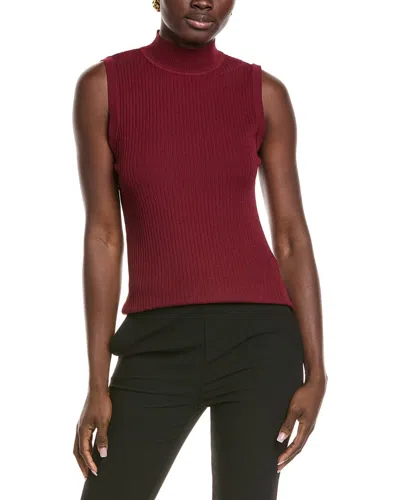 Jones New York Sutton Mock Neck Tank In Red