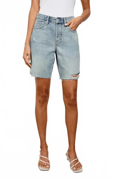 Rails Raiils The Beachwood High Rise Denim Shorts In Light Vintage Distress In Multi