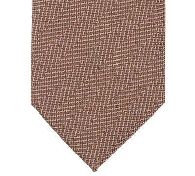 Alfani Men's Dune Herringbone-pattern Tie, Macy's Exclusive In Brown