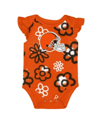Outerstuff Baby Girls 2-piece Cleveland Browns The Sunshine Bodysuit Set In Multi