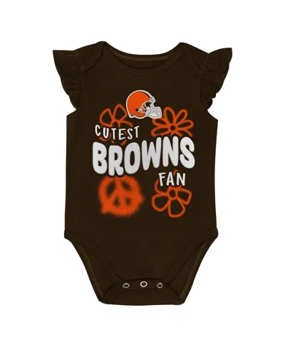 Outerstuff Baby Girls 2-piece Cleveland Browns The Sunshine Bodysuit Set In Multi