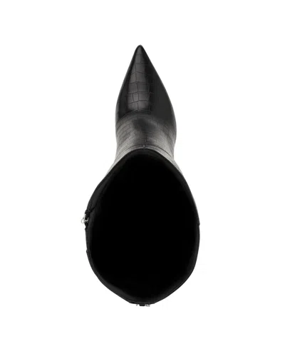 Guess Womens Gressa Tall Pointed Toe Stiletto Boots Regular Wide Calf In Black