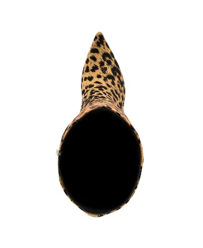 Guess Gressa Knee High Pointed Toe Boot In Brown