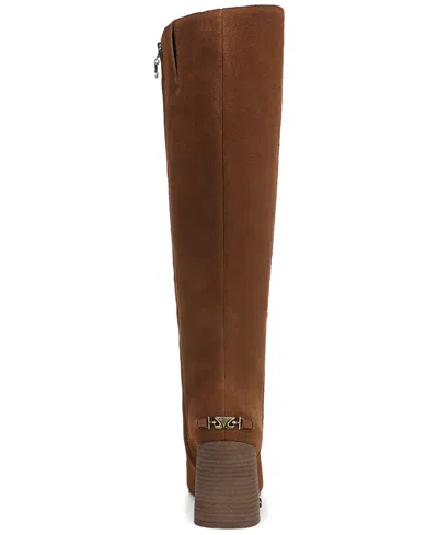 Circus Ny By Sam Edelman Womens Billie Block Heels Regular Wide Calf In Brown