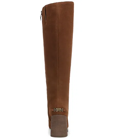 Circus Ny By Sam Edelman Womens Billie Block Heels Regular Wide Calf In Brown