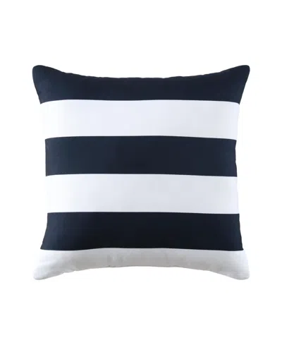Nautica Sailor Stripe Printed Square Decorative Pillow, 18" X 18" In Blue