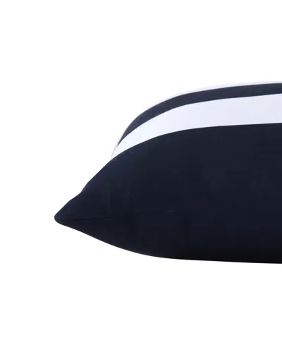 Nautica Sailor Stripe Printed Square Decorative Pillow, 18" X 18" In Blue