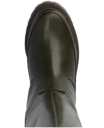 Journee Collection Womens Zemmie Lug Sole Regular Wide Calf Knee High Boots In Green