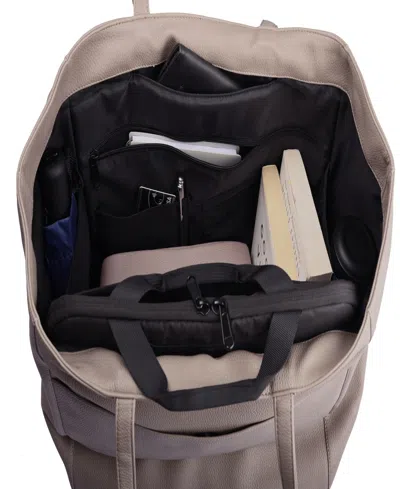 Kenneth Cole Reaction Marley 16" Laptop Tote With Removable Laptop Sleeve In Brown