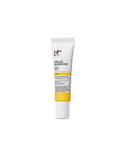 It Cosmetics Hello Sunshine Invisible Face Sunscreen Spf 50- Travel Size In Transparent
