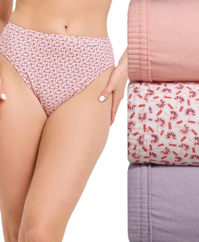 Jockey Elance French Cut 3 Pack Underwear 1485 1487, Extended Sizes In Pink