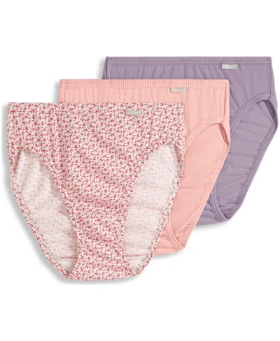 Jockey Elance French Cut 3 Pack Underwear 1485 1487, Extended Sizes In Pink