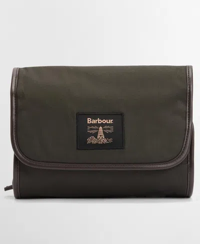 Barbour Wax Hanging Washbag Bags In Green