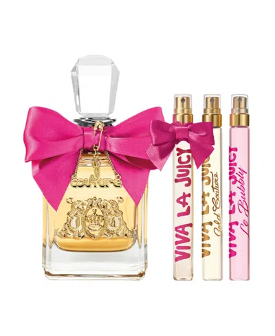 Juicy Couture Viva La Juicy Eau De Parfum 3-piece Fragrance Gift Set In Transparent