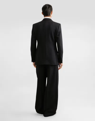 Dolce & Gabbana Double-breasted Sicilia Jacket In Black
