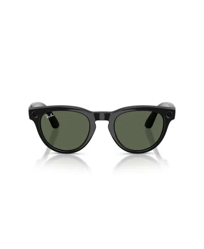 Ray Ban Unisex Ai Meta Gen2 Headliner Sunglasses, Rw4013 In Green