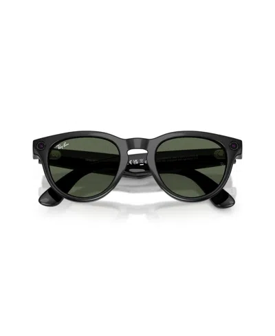 Ray Ban Unisex Ai Meta Gen2 Headliner Sunglasses, Rw4013 In Green