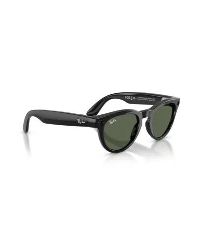 Ray Ban Unisex Ai Meta Gen2 Headliner Sunglasses, Rw4013 In Green