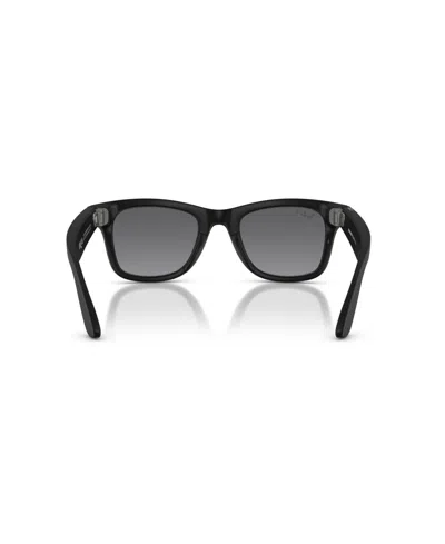 Ray Ban Meta Wayfarer Unisex Polarized Gradient Ai Sunglasses, Rw4006 In Black