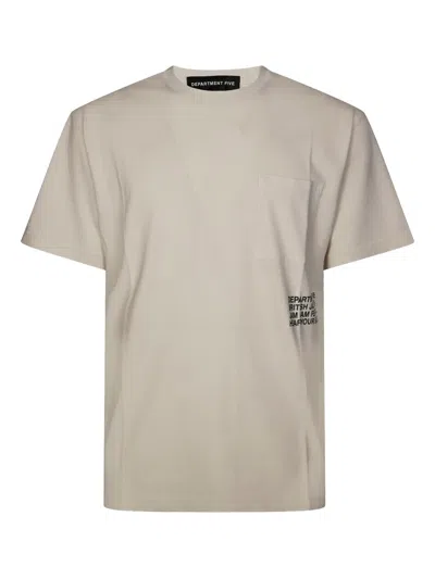Department Five Pocket Logo T-shirt In Neutral