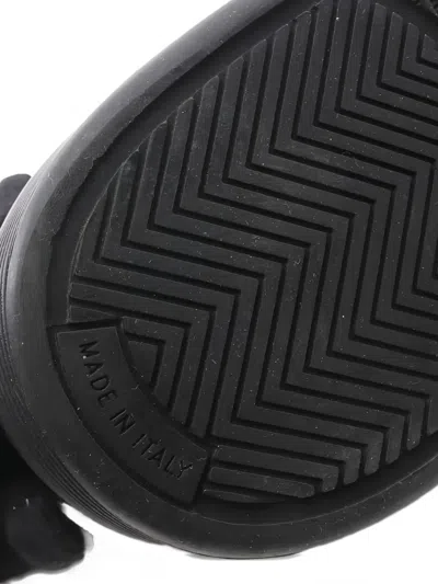 Pre-owned Chanel 1986-1988 Logo Leather Low-cut Sneakers In Black