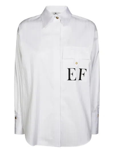 Elisabetta Franchi White Oversize Shirt In White